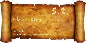 Sári Kira névjegykártya